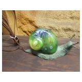 Carl Radke art glass snail light