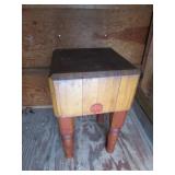 smaller size antique butcher block