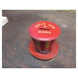 chein uncle sam tin toy hat bank(no key)