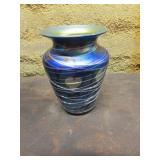 Carl Radke art glass heart vase