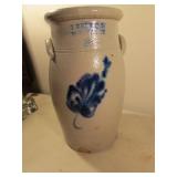 E.Norton & Co Vermont #2 blue decorated churn