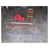 kids chair,stilts,level,snow chains & shop stool