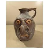 Alewine pottery folk art face jug
