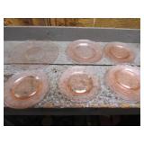 all pink depression plates