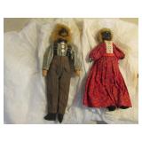 unusual primitive folk art black americana dolls