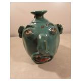 Alewine pottery folk art face jug