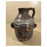 Alewine pottery folk art face jug