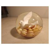 joe st.clair dove sulphide paperweight