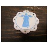 fenton glass angel ornament