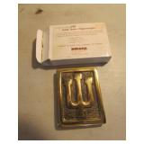 Indiana brass I.U. solid brass paperweight