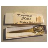 Indiana brass eagle letter opener Frankfort,IN