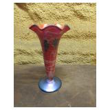 8" Carl Radke art glass heart vase