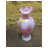 8" feneton glass heart vase