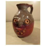 Alewine pottery folk art face jug