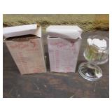 2 hand painted fenton candleholders