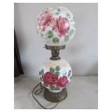 victorian hand painted lamp
