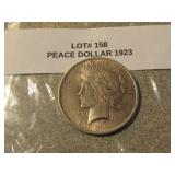 1923 silver peace dollar