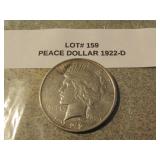 1922-D silver peace dollar