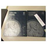 2 partial lincoln cent books