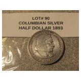 1893 silver columbian half dollar