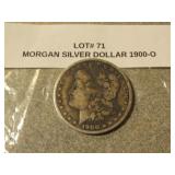 1900-O morgan silver dollar
