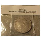 1884 morgan silver dollar