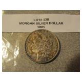 1885 morgan silver dollar