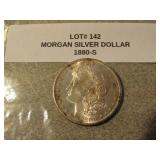 1880-S morgan silver dollar