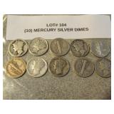 10 silver mercury dimes