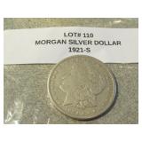 1921-S morgan silver dollar