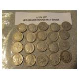 20 silver roosevelt dimes