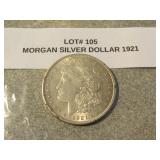 1921 morgan silver dollar