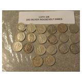 20 silver rooosevelt dimes
