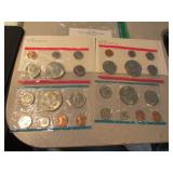 2- 1973 u.s. coin unc. mint sets