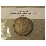 1887 morgan silver dollar