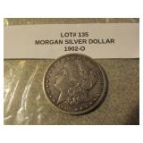 1902-O morgan silver dollar