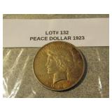 1923 silver peace dollar