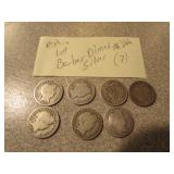 7 silver barber dimes