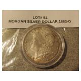 1883-O morgan silver dollar