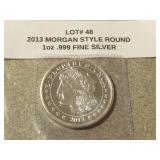 1 oz  .999 fine silver round