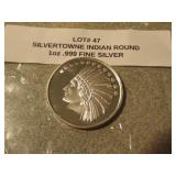 1 oz  .999 fine silver round