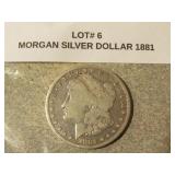 1881 morgan silver dollar