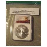 2021-S silver eagle landing