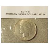 1922-D silver peace dollar