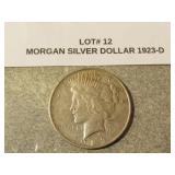 1923-D silver peace dollar