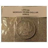 1890-O morgan silver dollar