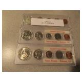 3- u.s. coin sets