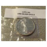 1990 1 oz silver eagle