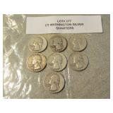 7 silver washington quarters