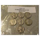7 silver washington quarters